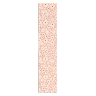 Little Powder Pink Flowers  Short Table Runner
