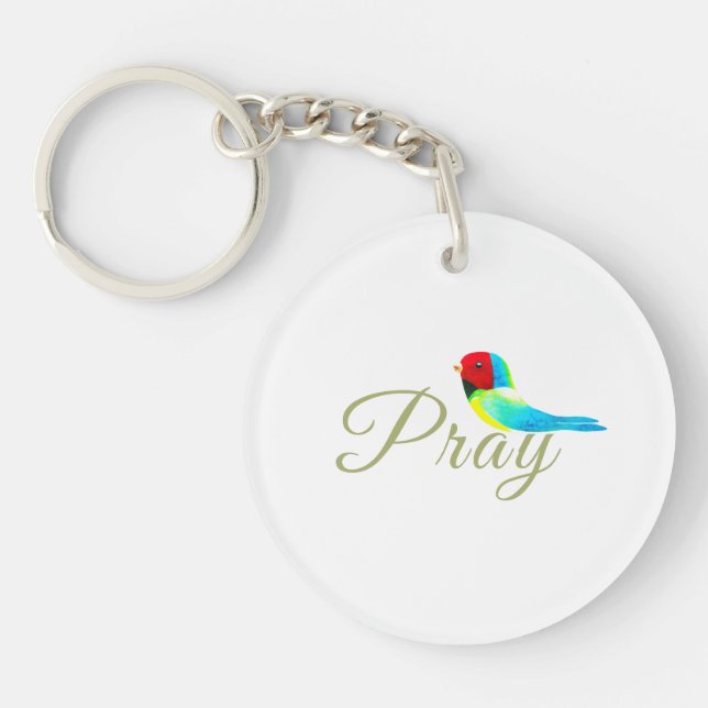 Little Prayer Bird  Keychain (Front)