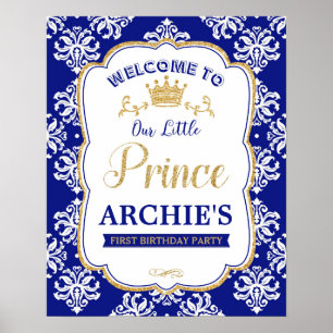 Little Prince 1er anniversaire Royal Blue Affiche 