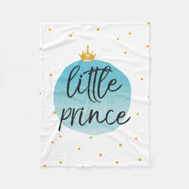 Little Prince Baby Blanket Baby shower Gift  (Front)