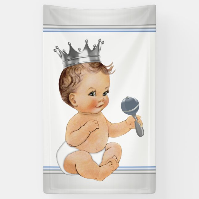Little Prince Baby Shower Banner (Vertical)