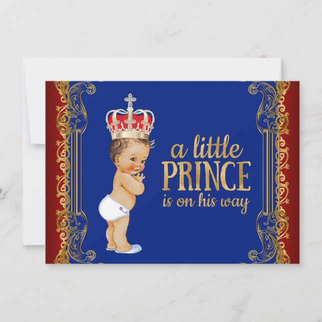 Little Prince Baby Shower Invitation (Front)