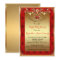 Little Prince Baby Shower Invitation,gold,red