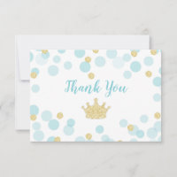 Little Prince Blue Gold Dots Baby Shower