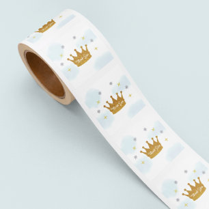 Little Prince Boy Baby Shower Square Sticker