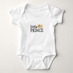 Little Prince Gold Crown Baby Bodysuit