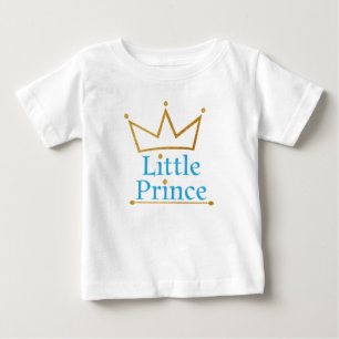 Little Prince Gold Crown Baby T-Shirt