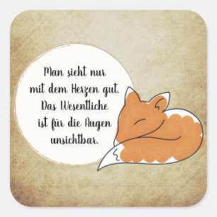 Little Prince Zitat Square Sticker