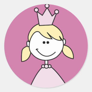 little princess 03 classic round sticker