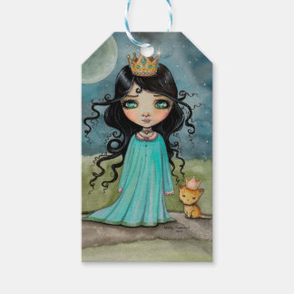 Little Princess and Kitty Fantasy Art Gift Tags