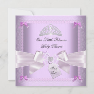 Little Princess Baby Shower Girl Lavender Invitation