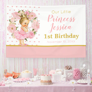 Little Princess birthday Flowers banner
