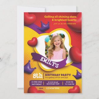Little Princess Birthday Invite – Fairytale Crown 