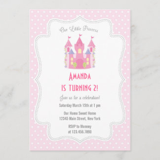 Little Princess Birthday Party Invitation Pink