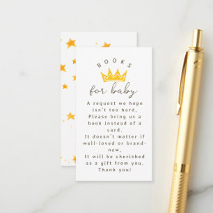 Little Princess Books For Baby Shower Enclosure Card