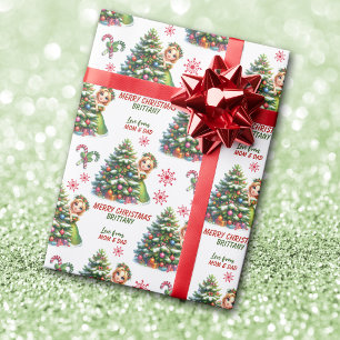 Little Princess Christmas Tree Kids Wrapping Paper