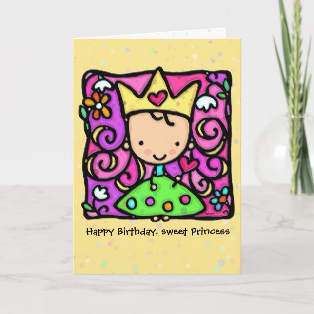 Little Princess Custom birthday card (Front)