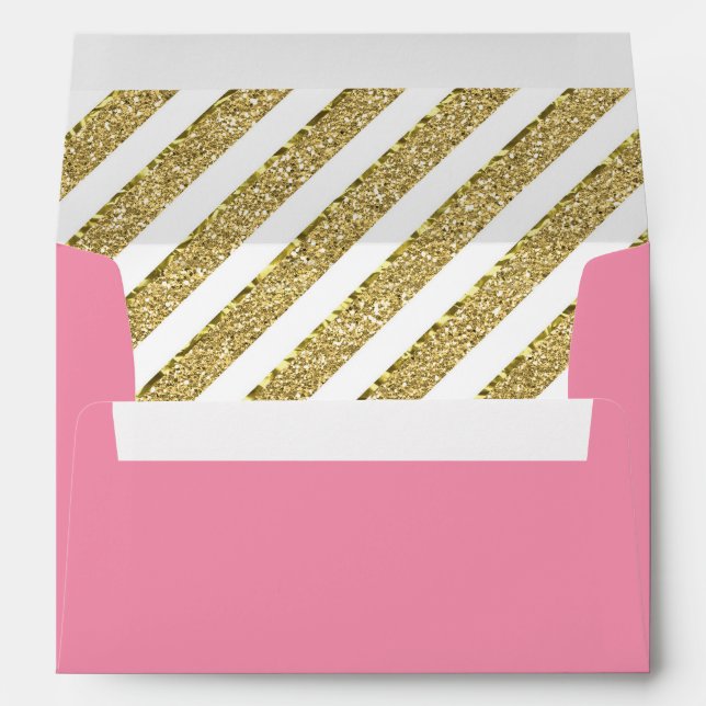Little Princess Envelope, Faux Gold Glitter Envelopes (Back (Bottom))