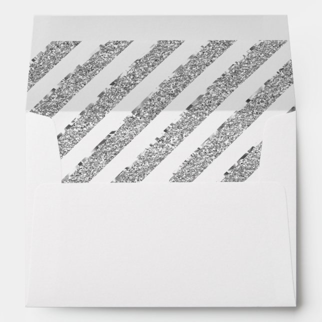 Little Princess Envelope, Faux Silver Glitter Envelopes (Back (Bottom))