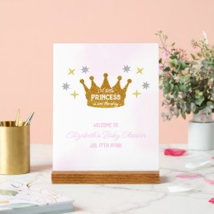Little Princess Girl Baby Shower Acrylic Sign