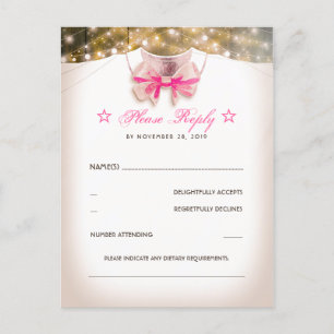 Little Princess   Girl Baby Shower RSVP Postcard