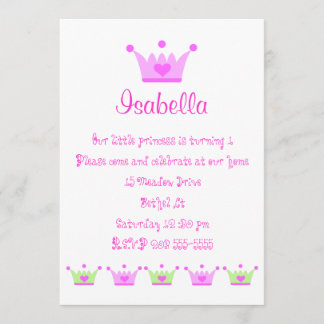 little princess invitation