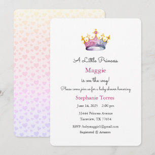 Little Princess Invitation, Baby on the Way invite