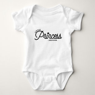 Little Princess Modern Typography Personalized Baby Bodysuit