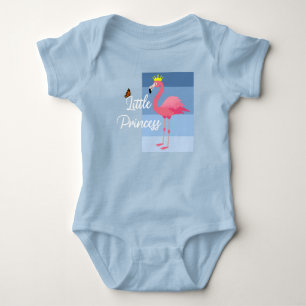 Little Princess Pink Flamingo Design - Baby Jersey Bodysuit