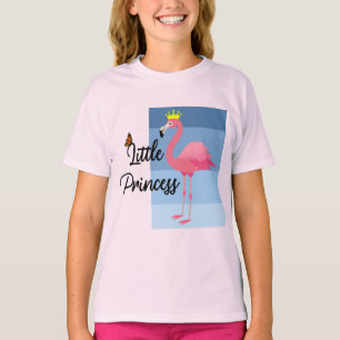 Little Princess Pink Flamingo Design - Girls' Basi T-Shirt