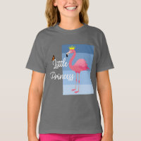Little Princess Pink Flamingo Design - Girls' Basi