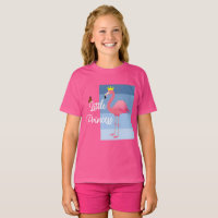 Little Princess Pink Flamingo Design - Girls' Basi