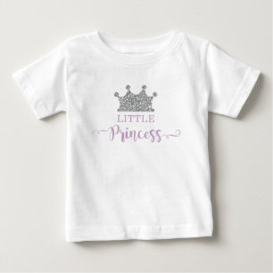 Little Princess Tutu Bodysuit, Purple and Silver Baby T-Shirt