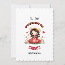 Little princess with red dress