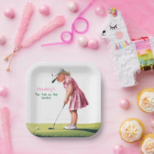 Little Pro In Pink: Birthday on the Green Paper Plate