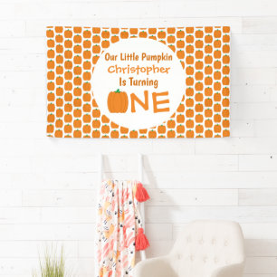 Little Pumpkin 1st Birthday Banner