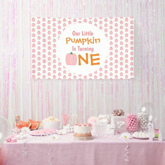 Little Pumpkin 1st Birthday Banner (Party)