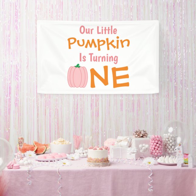 Little Pumpkin 1st Birthday Banner (Party)