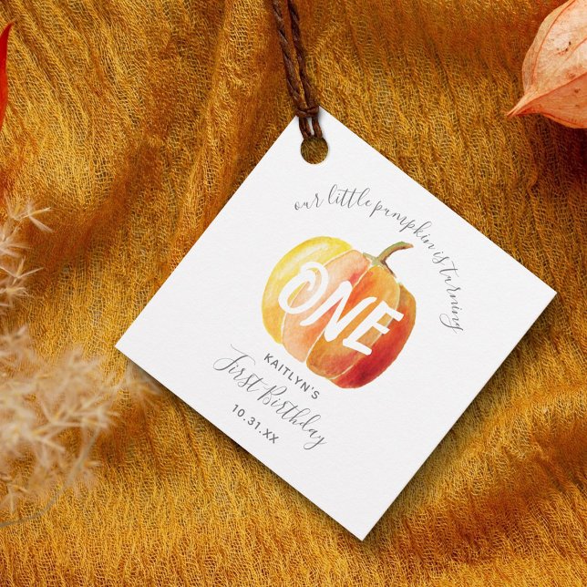 Little Pumpkin 1st Birthday Favour Tags (Creator Uploaded)