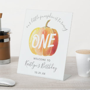 Little Pumpkin 1st Birthday Welcome Sign