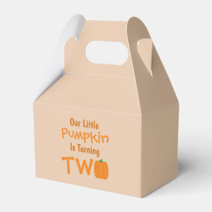 Little Pumpkin 2nd Birthday Favor Box