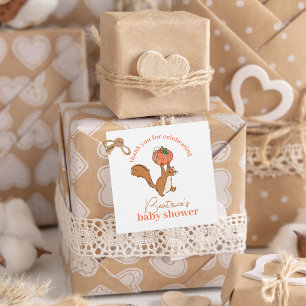 Little Pumpkin and Squirrel Baby Shower Favour Tags
