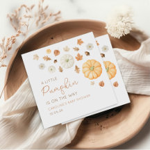 Little Pumpkin Autumn Fall Baby Shower Napkins