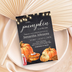Little Pumpkin Autumn Picnic Baby Shower Invitation