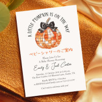 Little Pumpkin Baby Girl Shower 80s 90s Disco Ball