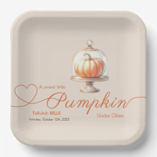 Little Pumpkin Baby Shower – Autumn Chic Paper Plate
