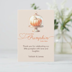 Little Pumpkin Baby Shower – Autumn Chic Thank You Card