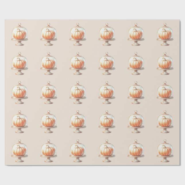 Little Pumpkin Baby Shower – Autumn Chic Wrapping Paper (Flat)