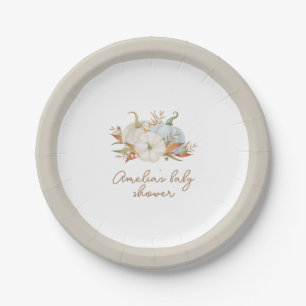 Little Pumpkin Baby Shower Custom Paper Plate