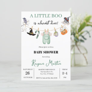 Little Pumpkin Baby Shower For Boy Invitation
